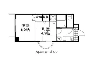 サンライズ長土塀【507号室】の間取り