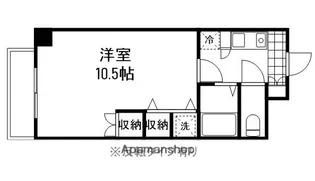 サンライズ長土塀【306号室】の間取り