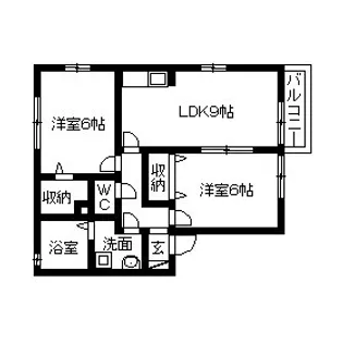 ヴェルジェ【102号室】の間取り