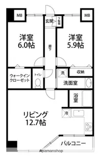 四季の街 ドゥ・モンターニュ杜【302号室】の間取り