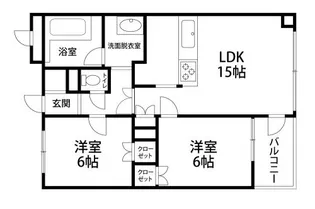 四季の街 ドゥ・モンターニュ花【303号室】の間取り