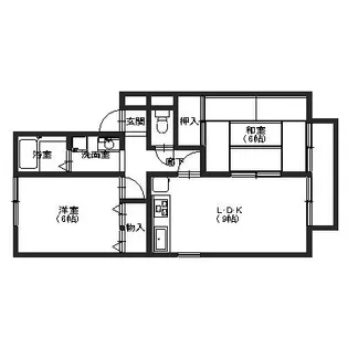 ウエスト・ヴィラージュ【105号室】の間取り