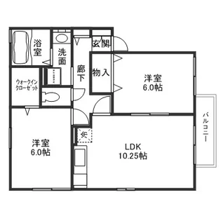 キャロル【1階】の間取り