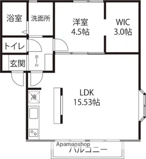 ハイカムール壱番館【202号室】の間取り