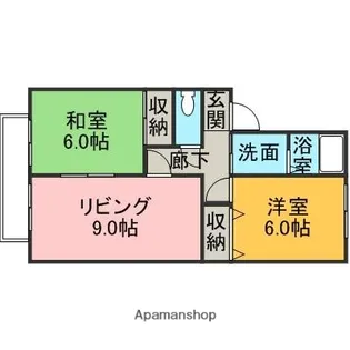 クライン・インデル21【106号室】の間取り