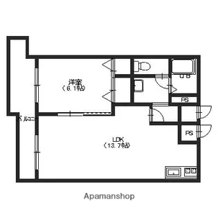 パルティール鞍月【202号室】の間取り