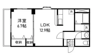 パルティール鞍月【303号室】の間取り