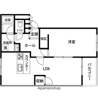 ポートハウス桂【103号室】の間取り