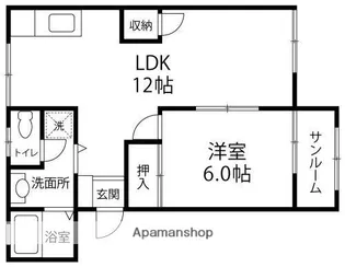 メロディーハイム【103号室】の間取り