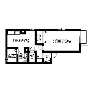 シャルマン東海【205号室】の間取り