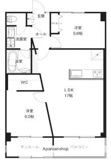 THE TERRACE【202号室】の間取り
