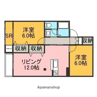 メゾン・ド・セジュール【102号室】の間取り