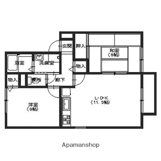 サンパティークMM【101号室】の間取り