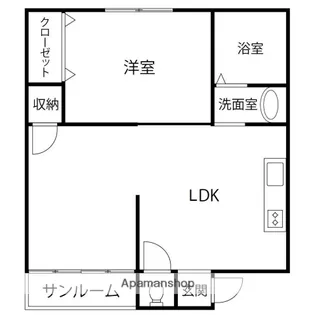 カームハイツ【203号室】の間取り