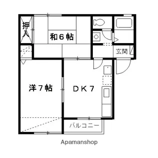 カールトン・レジデンス【201号室】の間取り