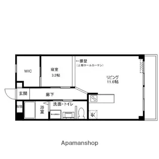 リビオン駅西【403号室】の間取り