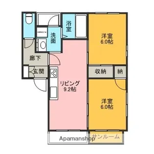 ウエストポイント21【306号室】の間取り