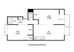 アムール・フローラ【205号室】の間取り
