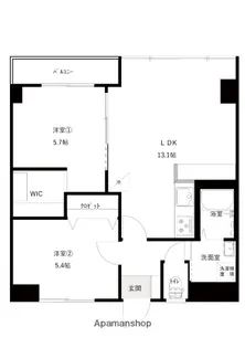 シャトー220【301号室】の間取り