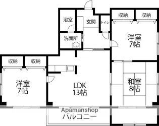 レックス駅西【501号室】の間取り