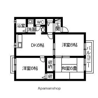 エスポワールY【207号室】の間取り