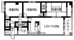 クレアールむさし野【101号室】の間取り