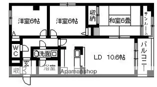 クレアールむさし野【201号室】の間取り