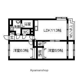 トレンディTY【203号室】の間取り
