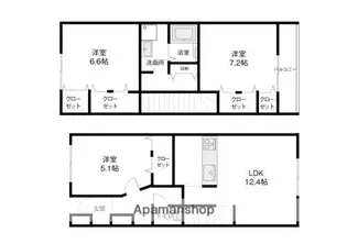 グランティ金沢【12号室】の間取り