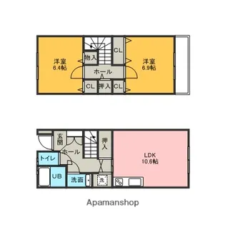グランティ金沢【11号室】の間取り