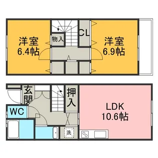 グランティ金沢【3号室】の間取り