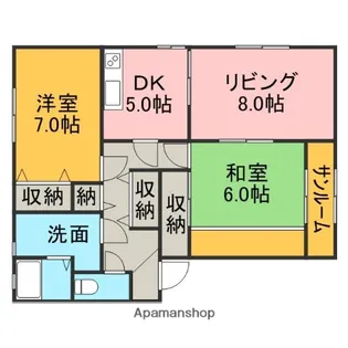シャトー17【105号室】の間取り