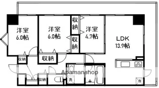 ラ・ペジブル駅西【501号室】の間取り