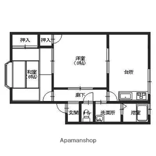 フレア駅西【202号室】の間取り