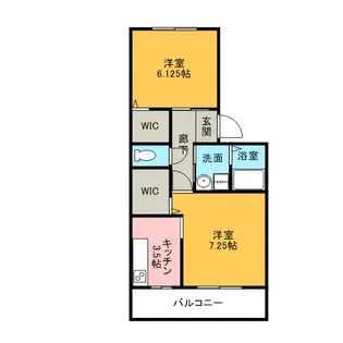 フローラ【201号室】の間取り