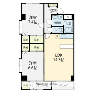 リアライズ金沢西Ⅰ【306号室】の間取り