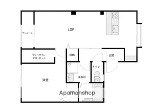 ウエストサイド・エル【102号室】の間取り