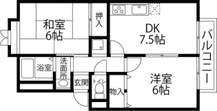 ウエスト・アベニュー(北安江)【202号室】の間取り