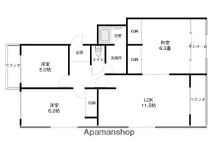 プリマビューネ【A007号室】の間取り