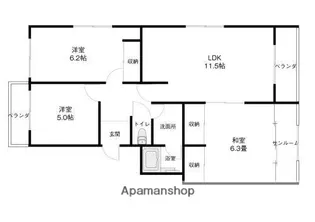 プリマビューネ【B003号室】の間取り