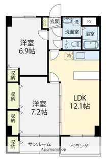 リアライズ金沢西Ⅱ【602号室】の間取り