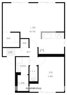 シャルマン高千穂【105号室】の間取り