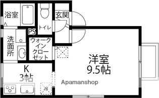 セゾン北安江Ⅲ【101号室】の間取り