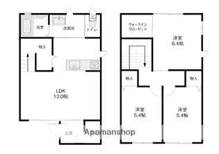石川県金沢市粟崎町ホ【一戸建】の間取り