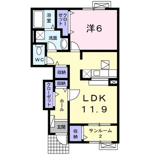 モンソレイユⅡ【1階】の間取り