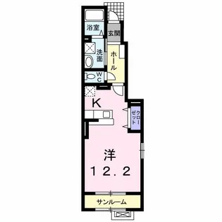 メゾン ド ファン・ジニ【1階】の間取り