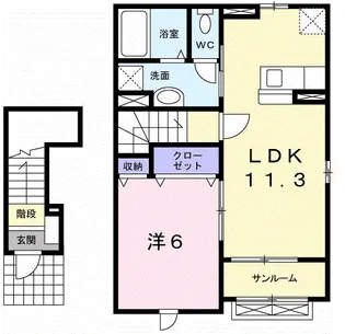 モフィー【2階】の間取り