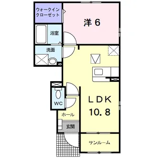 デルニエ シュマンⅡ【1階】の間取り