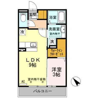 ライツフォルT【2階】の間取り