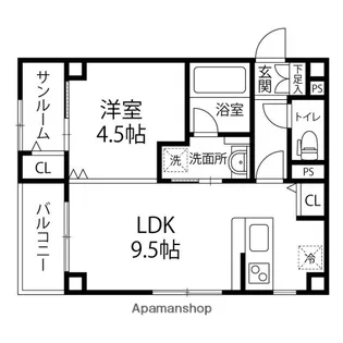 LA LIBERTA【301号室】の間取り